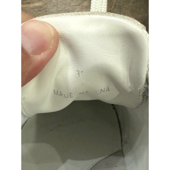 Jimmy Choo Womens Optical White Suede Landon Onss Sneakers Shoes Size 38 - Picture 9 of 15